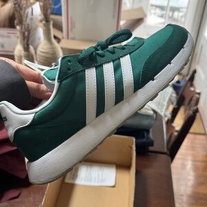 adidas Men’s Green Sneakers with White Stripes